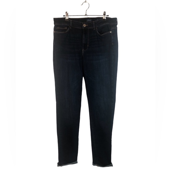 J.Jill Tall Boyfriend Straight Leg Ankle Jeans Dark Wash - Picture 1 of 10